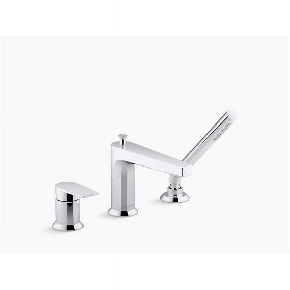 Kohler 11 GPM Taut Deck-Mount Bath Faucet with Handshower - Polished Chrome