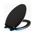 thumbnail image 1 of Kohler K-75796-7 Cachet Nightlight Q3 Quick-Close Elongated Toilet Seat - Black, 1 of 7