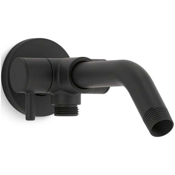 Kohler K-76330-BL Shower Arm with 3-Way Diverter, Matte Black