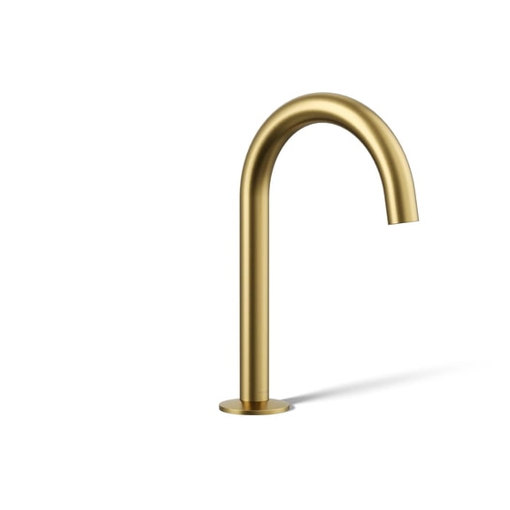Kohler 77967-2MB Components Bathroom Sink Faucet spout with Tube Design, 1.2 gpm, Vibrant Brushed Moderne Brass