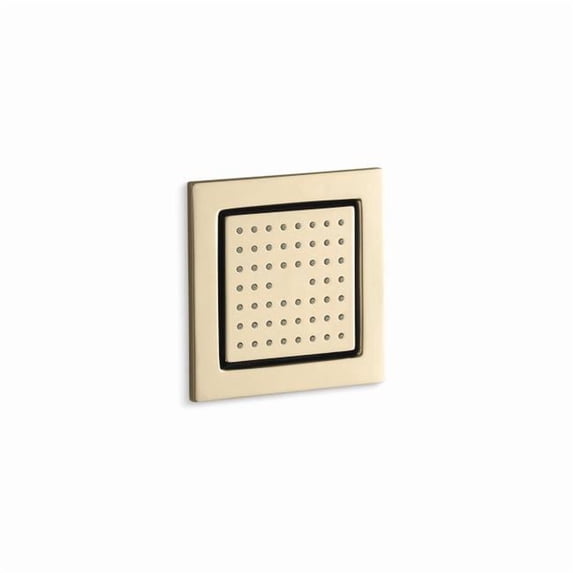 Kohler 8002-AF Square 54 Nozzle Single Function Body Spray, 2.5 GPM - Vibrant French Gold