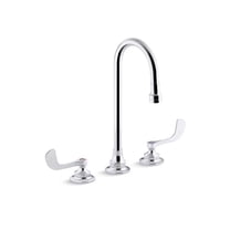 Kohler 800T70-5ANL-CP 0.5 GPM Widespread Bathroom Sink Faucet with Laminar Gooseneck Flow Spout & Wristblade Handles - Polished Chrome