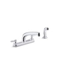 thumbnail image 1 of Kohler 810T21-4AHA-CP 8.188 in. 1.5 GPM Triton Bowe Kitchen Sink Faucet with Swing Matching Spout Finish Aerated Sidespray Flow & Lever Handles - Polished Chrome, 1 of 1