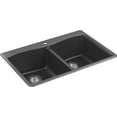 thumbnail image 1 of Kohler K-8185-1 Kennon 33" Drop In Or Undermount Dual Basin Stone Composite Kitchen Sink -, 1 of 7