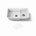thumbnail image 1 of Kohler 8204-CM6 33.5 in. Undermount Double Bowl Kitchen Sink - Matte White, 1 of 7