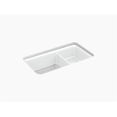 thumbnail image 1 of Kohler K-8206 Cairn 33-1/2" Undermount Single Basin Stone Composite Kitchen Sink - White, 1 of 7