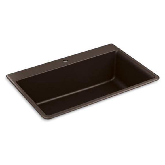Kohler K-8437-1 Kennon 33" Neoroc Single Basin Drop In Or Undermount Kitchen Sink - Brown