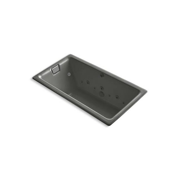 Kohler 856-AH-58 66 x 36 in. Tea-for-Two Drop-In Effervescence Whirlpool Bath - Thunder Gray