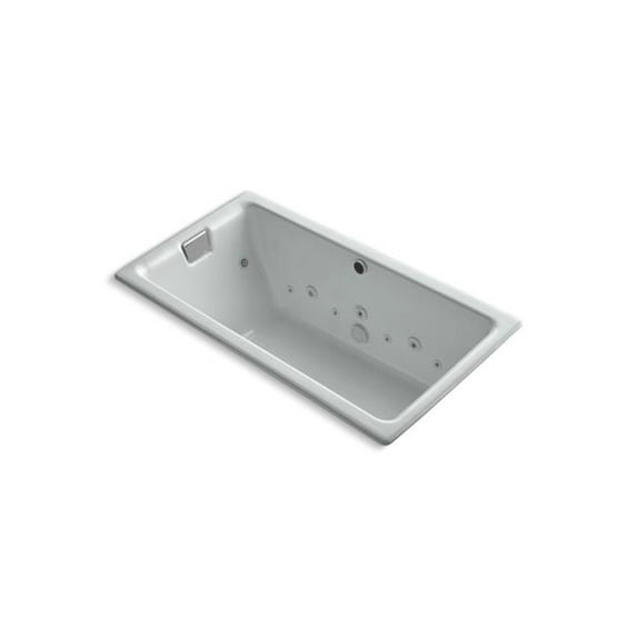 Kohler 856-AH-95 66 x 36 in. Tea-for-Two Drop-In Effervescence Whirlpool Bath - Ice Gray