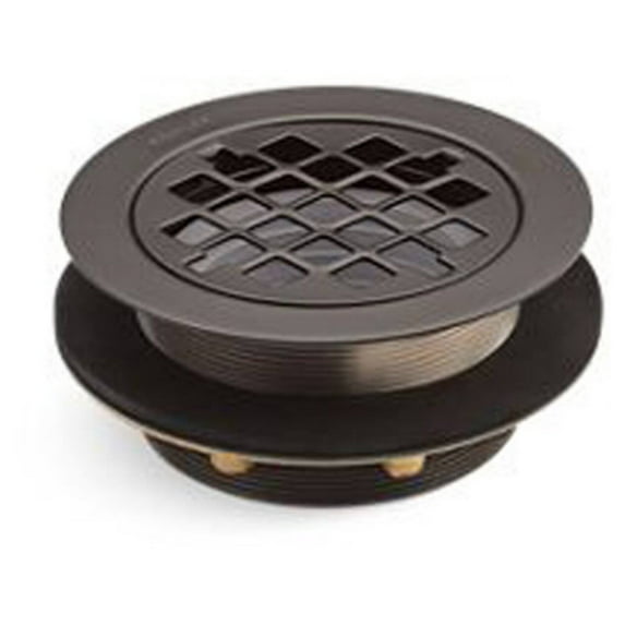 Kohler K-9132-2BZ Round Shower Drain for Plastic Pipe - Oil-Rubbed Bronze