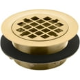 thumbnail image 1 of Kohler K-9132 4-3/8" Round Shower Drain - Vibrant Brushed Moderne Brass, 1 of 2