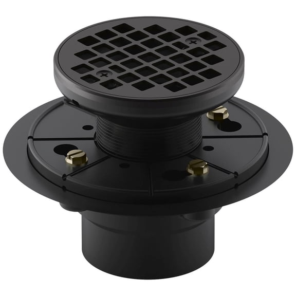 Kohler K-9135-BL Tile in Round Shower Drain, Black