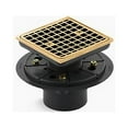 thumbnail image 1 of Kohler K-9136-2MB Clearflo Square Design Tile-In Shower Drain - Vibrant Brushed Moderne Brass, 1 of 12