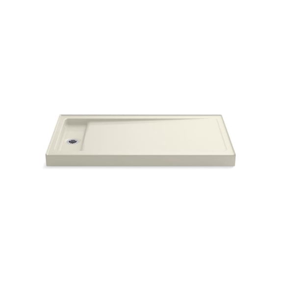 Kohler 9163-96 60 x 32 in. Bellwether Alcove Shower Left Base Drain - Biscuit