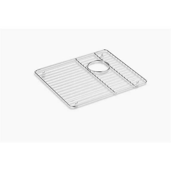 Kohler K-9234-ST Riverby Bottom Left-Hand Kitchen Sink Basin Rack for K-8669, Stainless Steel
