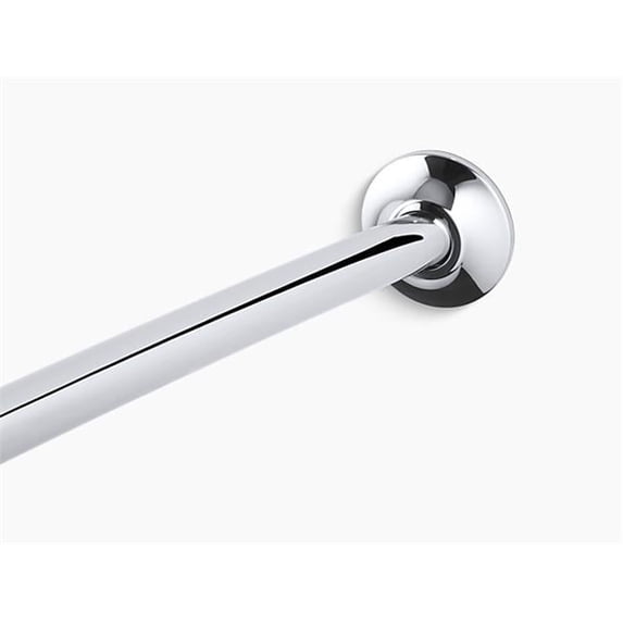 kohler k-9350-s expanse curved shower rod - transitional design, polished stainless