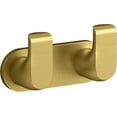thumbnail image 1 of Kohler K-97500 Avid Double Robe Hook Rack - Vibrant Brushed Moderne Brass, 1 of 2