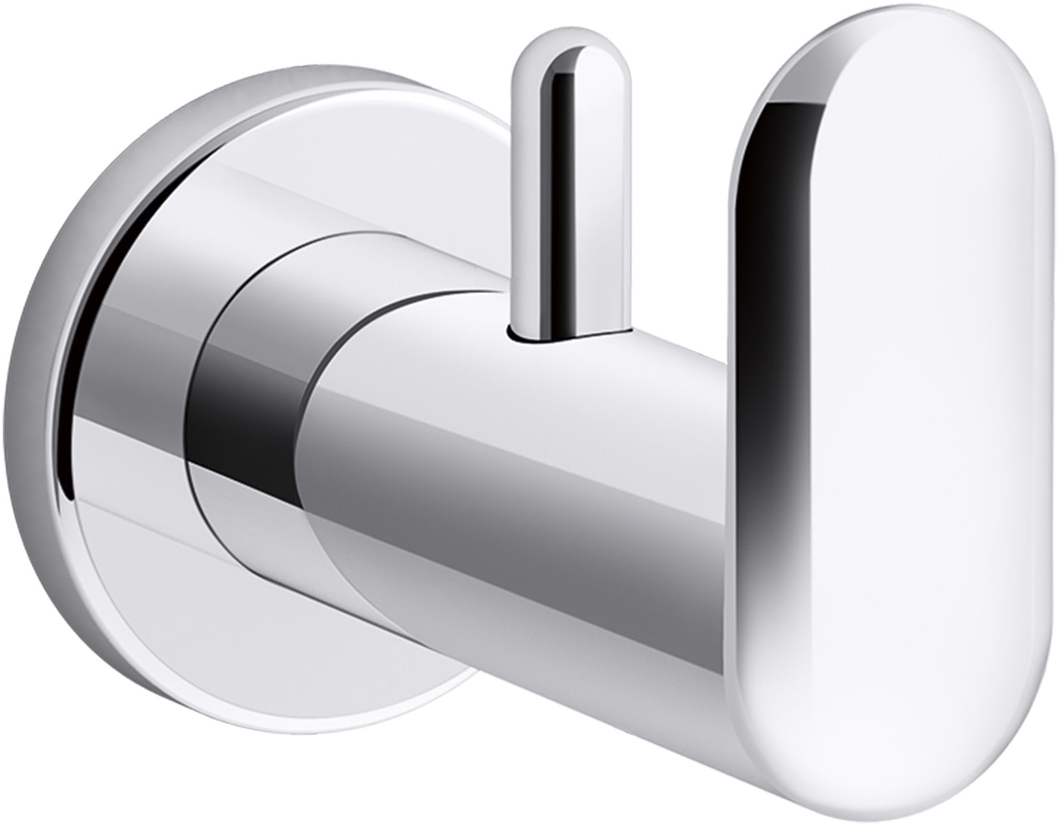 Polished Chrome Modern Wall Mounted Robe Hook