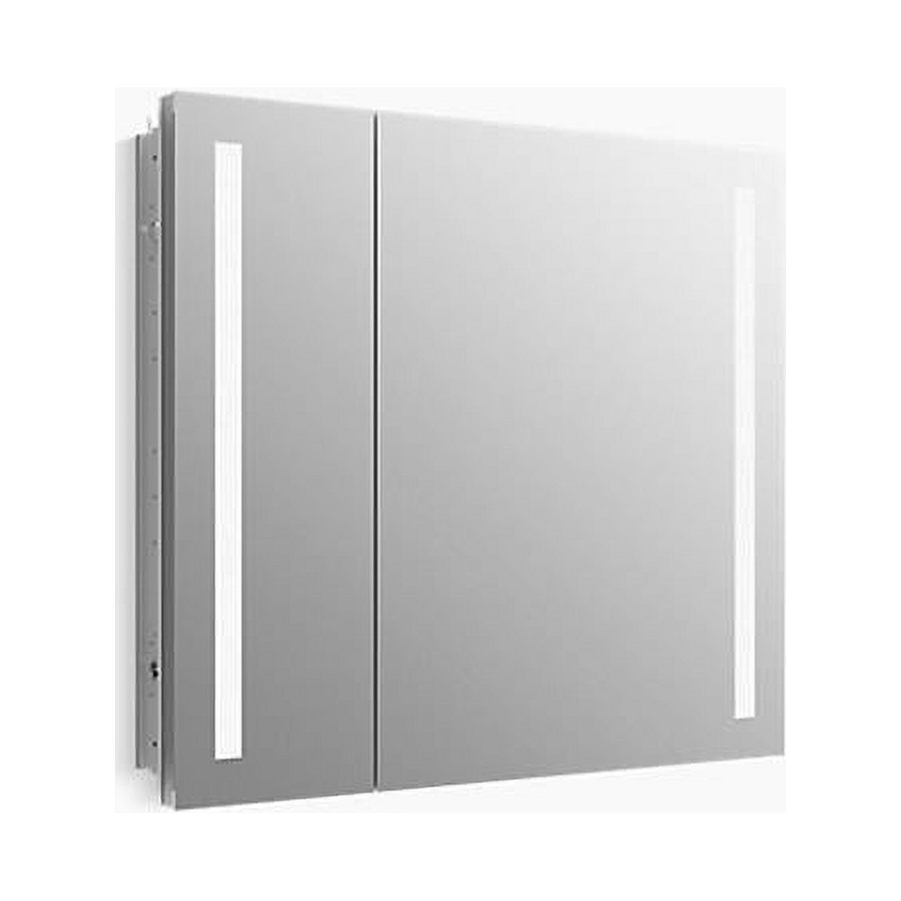 Verdera 34" x 30" Lighted Frameless Medicine Cabinet with Electrical Outlet
