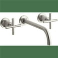 thumbnail image 1 of Kohler  9 in. 90 deg Purist W-M Lavatory Trim Spout Cross Bathroom Faucet, Brushed Nickel, 1 of 6