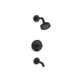 thumbnail image 1 of Kohler T14420-3-BL Rite-Temp Bath & Shower Trim Kit with Push-Button Diverter & Cross Handle, 2.5 GPM - Matte Black, 1 of 6