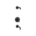 thumbnail image 1 of Kohler T14421-4L-BL 90 deg Spout Rite-Temp Bath & Shower Trim Kit with Push-Button Diverter & Cross Handle - Matte Black, 1 of 5