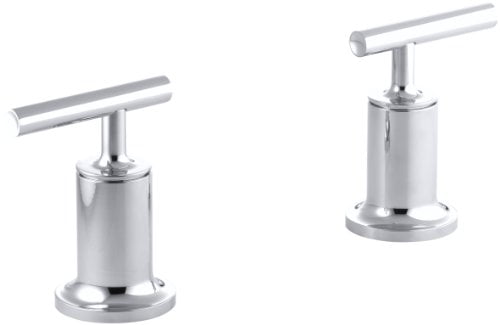 Purist Polished Chrome Double Lever Wall-Mounted Bath Trim