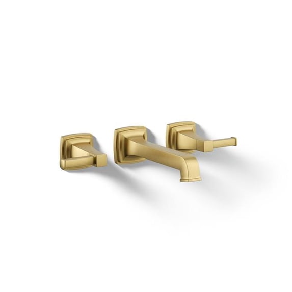 Kohler K-T26432-4 Riff 1.2 GPM Wall Mounted Widespread Bathroom Faucet - Vibrant Brushed
