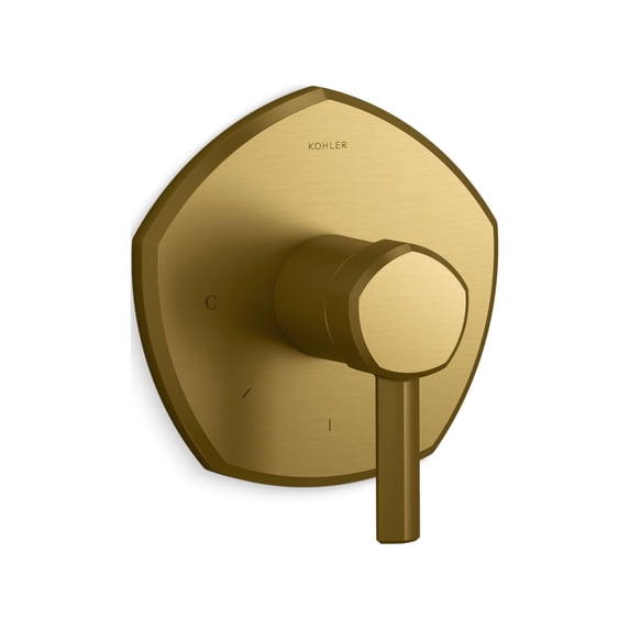 Kohler K-T27040-4 Occasion Thermostatic Valve Trim Only - Vibrant Brushed Moderne Brass
