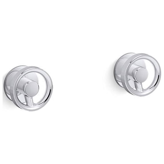Kohler T77981-9-CP Wall-Mount Bathroom Sink Industrial Faucet 2 Handle Trim - Polished Chrome