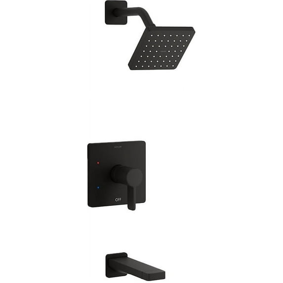 Kohler K-Ts23502-4G Parallel Rite Temp Bath And Shower Trim 1.75 GPM - Black