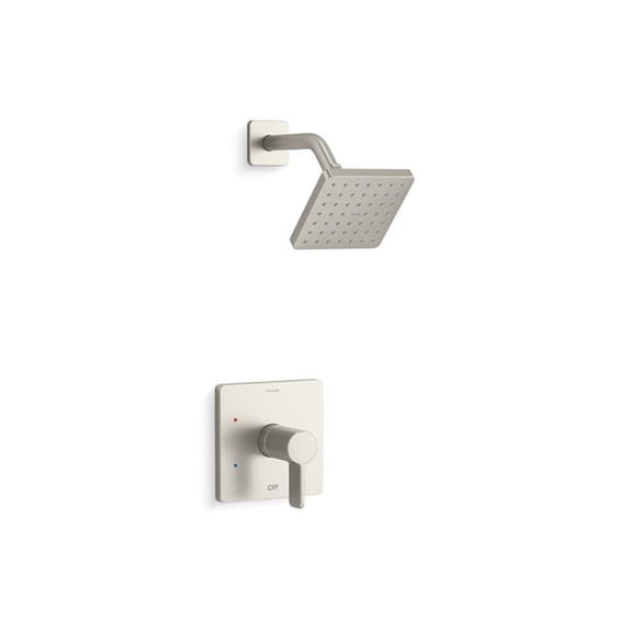Kohler TS23503-4-BN Rite-Temp Shower Trim Kit, 2.5 GPM - Vibrant Brushed Nickel