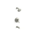 thumbnail image 1 of Kohler  1-Handle 1.75 GPM Simplice Rite-Temp Bath & Shower Trim Kit - Vibrant Brushed Nickel, 1 of 4