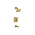 thumbnail image 1 of Kohler TS27403-4-2MB 2.5 GPM Riff Rite-Temp Bath & Shower Faucet Trim Set - Vibrant Brushed Moderne Brass, 1 of 1