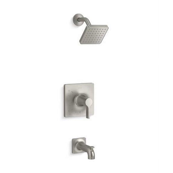 Kohler 1-Handle 1.75 GPM Venza Rite-Temp Bath & Shower Faucet Trim Set - Vibrant Brushed Nickel