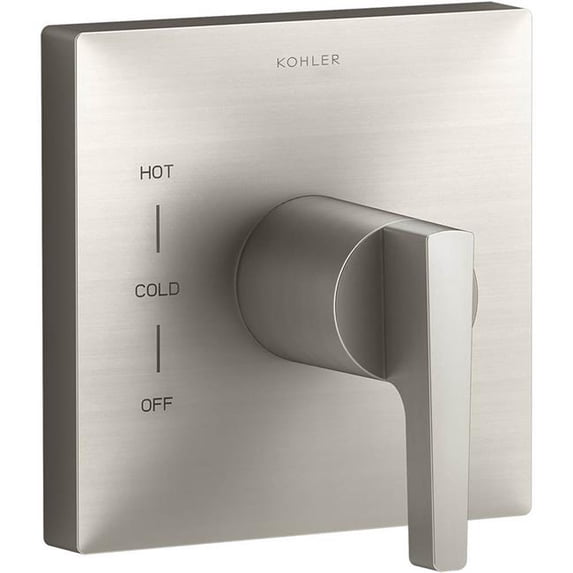 Kohler TS99761-4-BN Honesty Rite-Temp Valve Trim with Lever Handle - Vibrant Brushed Nickel