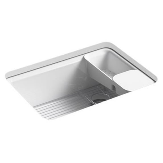 Kohler K8668-5UA2 Undermount Single Basin Kitchen Sink with Accessories