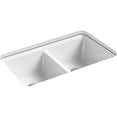 thumbnail image 1 of kohler k-8679-5ua3-96 riverby under-mount double-equal kitchen sink, 1 of 5