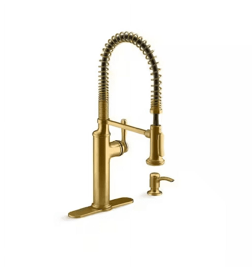 Kohler KH67756 KOHLER Sous Pro-Style Pull Down Kitchen Faucet in Vibrant Brushed Modern Brass