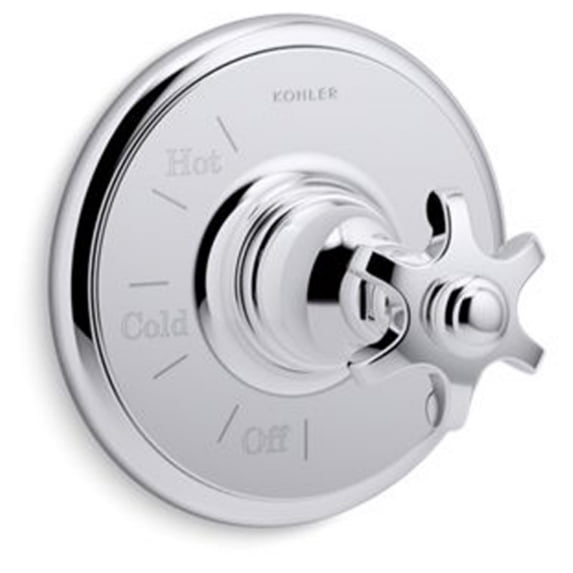 Kohler TS72767-3M-CP Artifacts Rite-Temp Valve Trim with Prong HandlePolished, Polished Chrome