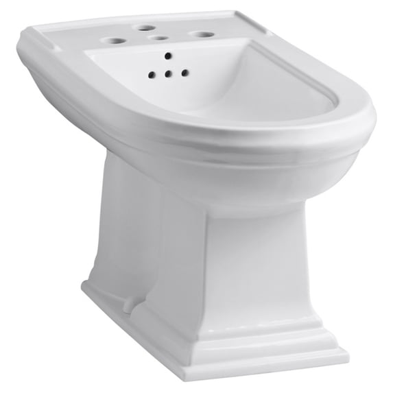 Kohler Memoirs K4886 Floor Mount 4 Faucet Hole Vertical Spray Bidet