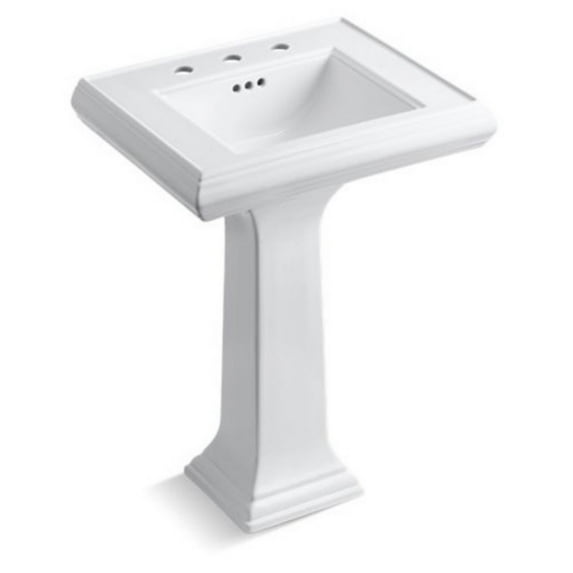 Kohler Memoirs KOH2238 Classic Widespread 3 Hole Pedestal Bathroom Sink