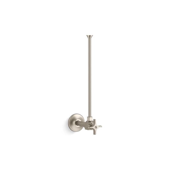 Kohler 7637-BN 0.375 in. NPT Angle Supply with Stop & Annealed Vertical Tube - Vibrant Brushed Nickel