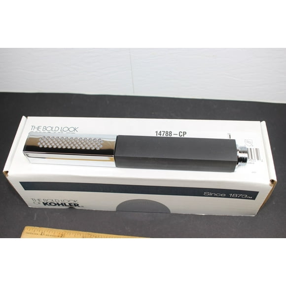 Kohler No.14788-CP Square Handshower with Black Handle "New"