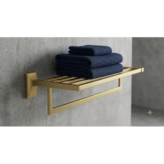 24 Inch High Railing Kohler Occasion 24-Inch Hotelier Towel Bar Shelf with Lower Rail ...