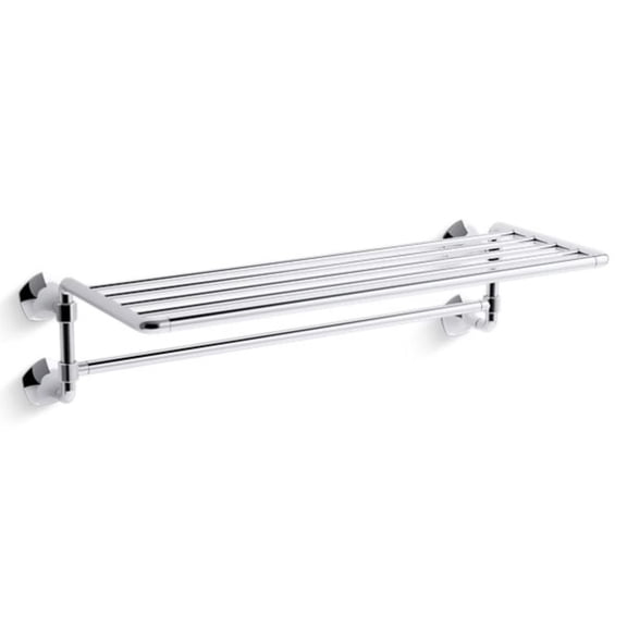 Kohler Occasion Hotelier 24-Inch Wall Mounted Towel Shelf, Vibrant Titanium, K-27085-TT