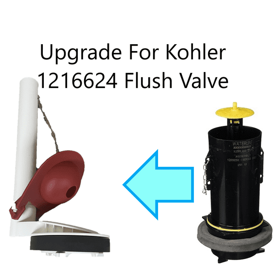 Kohler Part # 1216624 Upgrade Toilet Flush Valve Assembly for One Piece Toilet with Triangle Connection Replacement by NuFlush