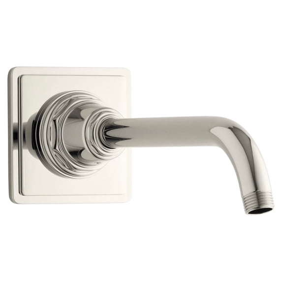 kohler k-13136-sn pinstripe polished nickel shower arm and flange