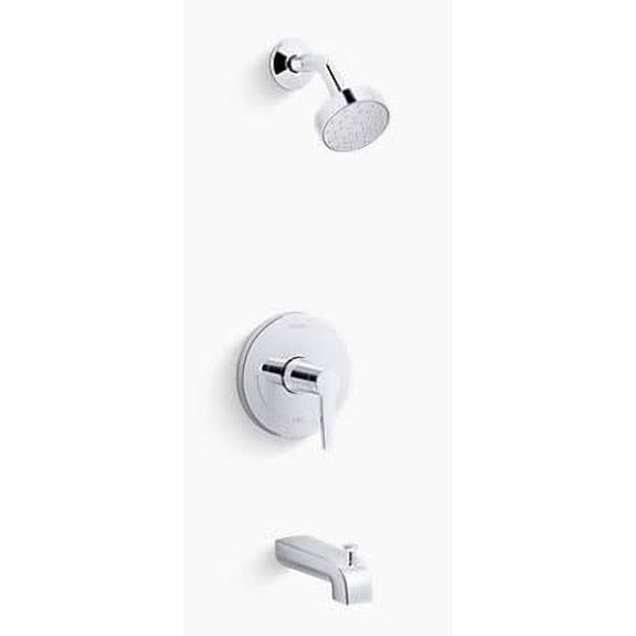 Kohler Pitch Rite-Temperature Bath & Shower Trim with 1.75GPM Showerhead - Polished Chrome