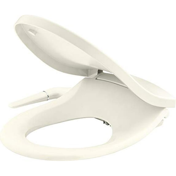 Kohler K-76923-96 Puretide Round Manual Bidet Toilet Seat, White With Quiet-Close Lid And Seat, Adjustable Spray Pressure And Position, Self-Cleaning Wand, No Batteries Or Electrical Outlet Needed